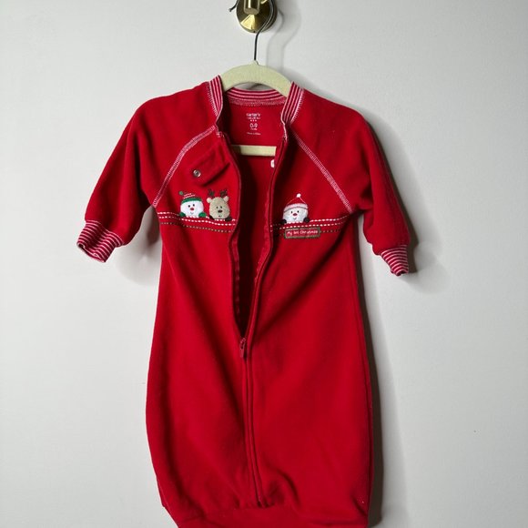 Carter's Red 0-9 Months Sleep Sack My 1st Christmas - Picture 2 of 5